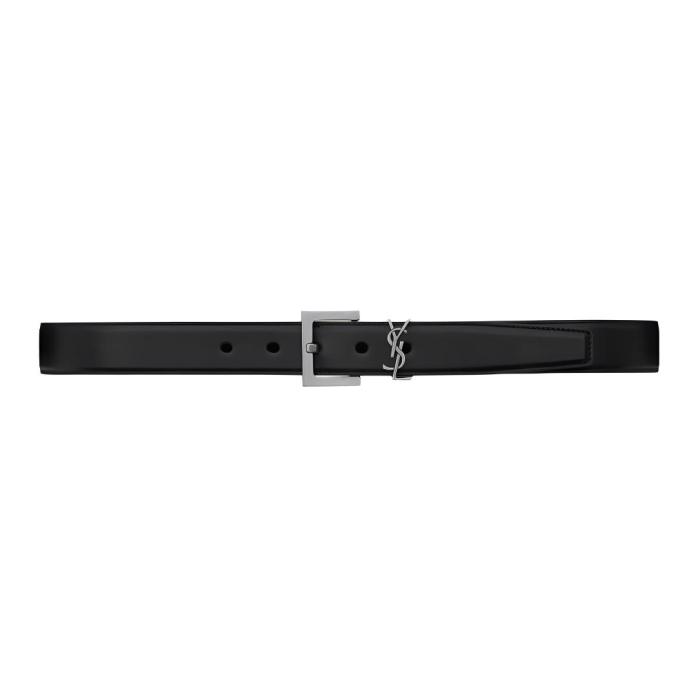 SAINT LAURENT Cassandre Square Buckle Belt width 3cm