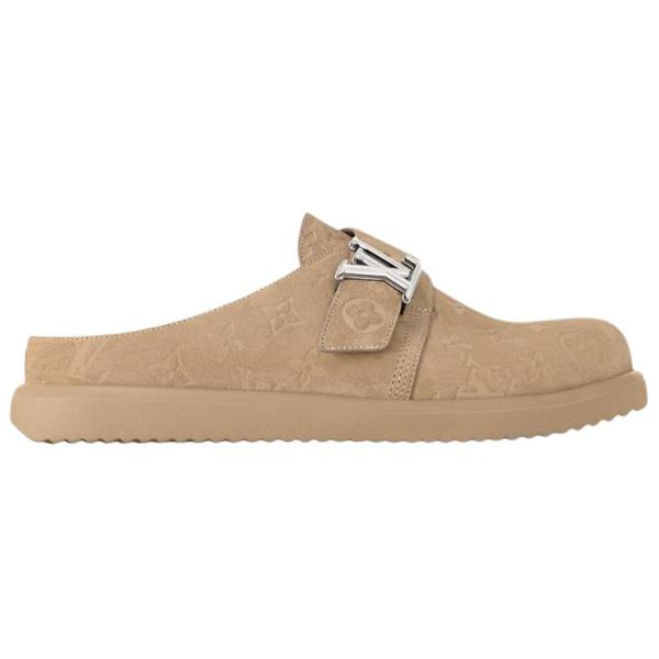 LOUIS VUITTON Easy Closed Toe Slippers Men's Brown