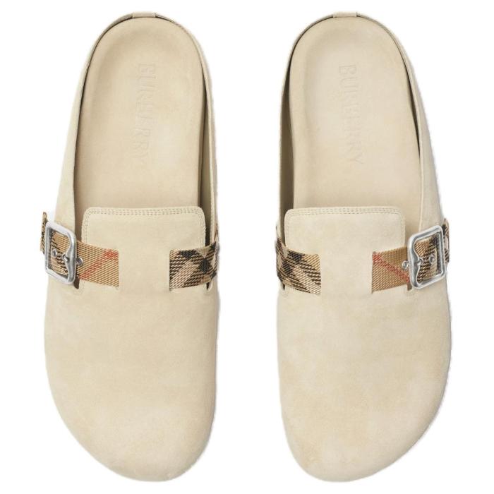 Burberry Closed Toe Slippers Beige