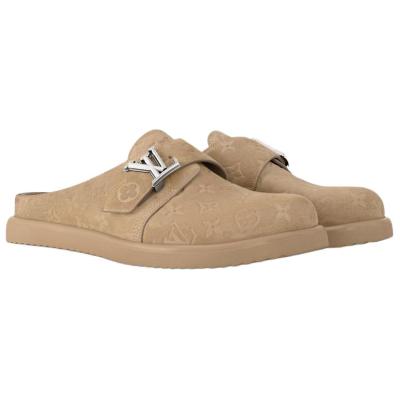 LOUIS VUITTON Easy Closed Toe Slippers Men's Brown