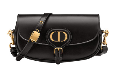 DIOR Bobby Smooth Cow Leather Crescent Bag, Handbag, Shoulder Bag, Crossbody Bag Regular Women's Black M9327UMOL-M900 size 21*5.1*12cm