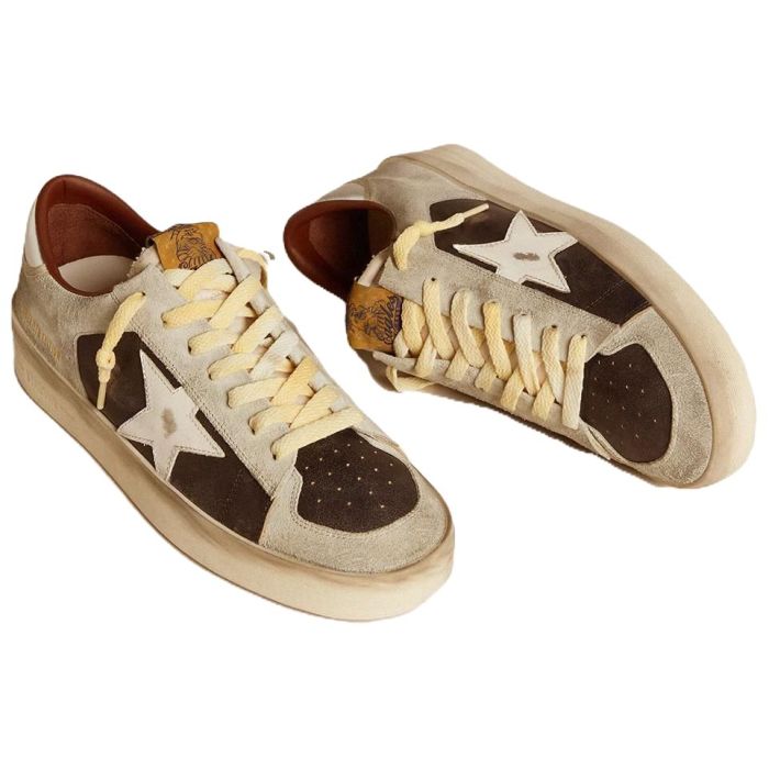 Golden Goose Stardan Leather Low top Skateboard Shoes Umber