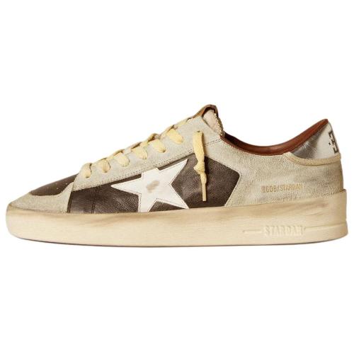 Golden Goose Stardan Leather Low top Skateboard Shoes Umber