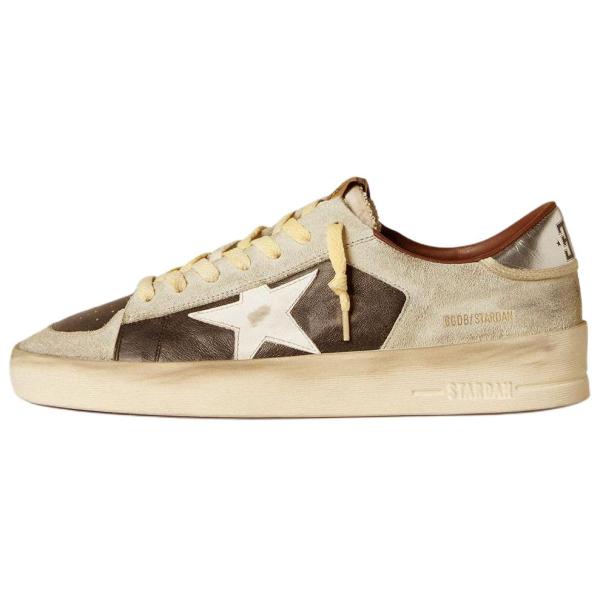 Golden Goose Stardan Leather Low top Skateboard Shoes Umber