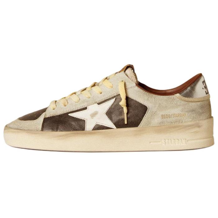 Golden Goose Stardan Leather Low top Skateboard Shoes Umber