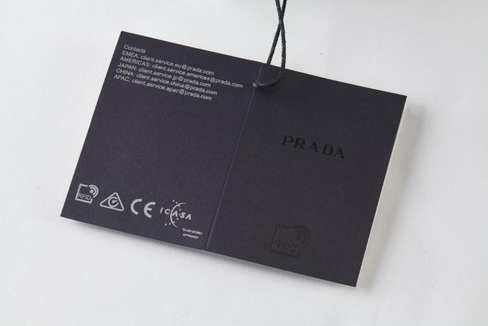 PRADA Logo Plaque Crewneck T Shirt