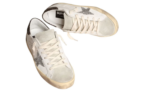 Golden Goose Super-Star Leather Star Low-top Fashion Sneakers White Distressed Version