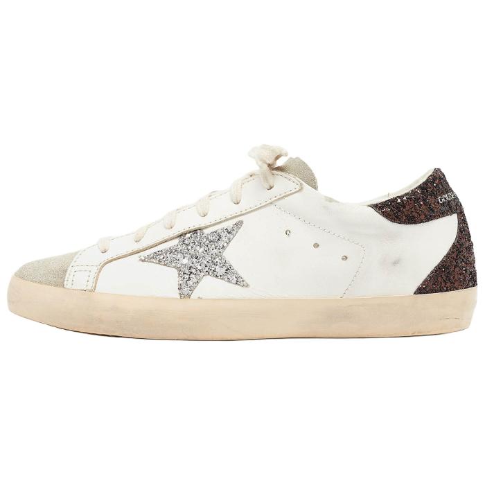 Golden Goose Super-Star Leather Star Low-top Fashion Sneakers White Distressed Version