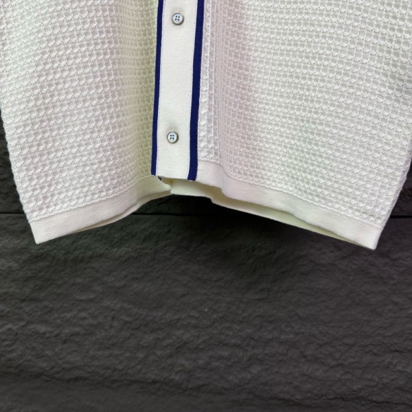 LOUIS VUITTON Shirts Men's White Lapel Moderate