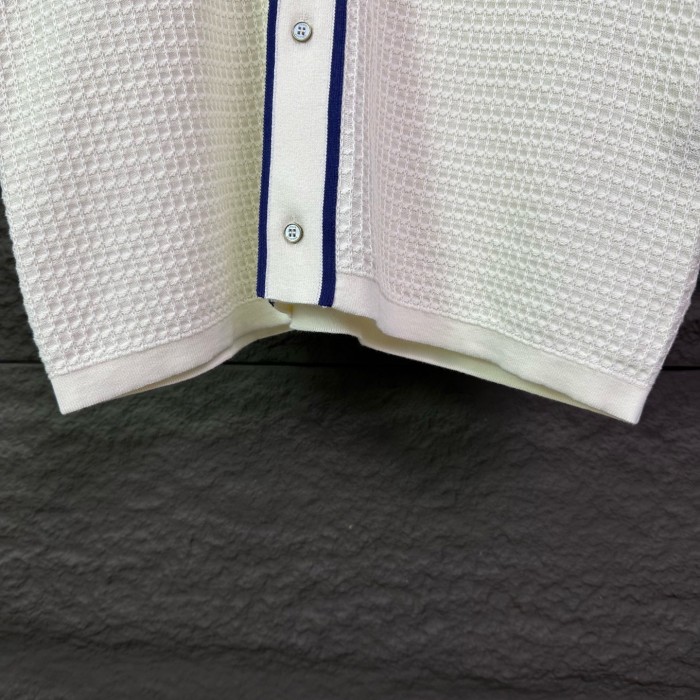 LOUIS VUITTON Shirts Men's White Lapel Moderate