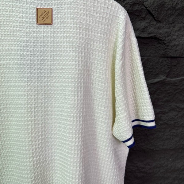 LOUIS VUITTON Shirts Men's White Lapel Moderate