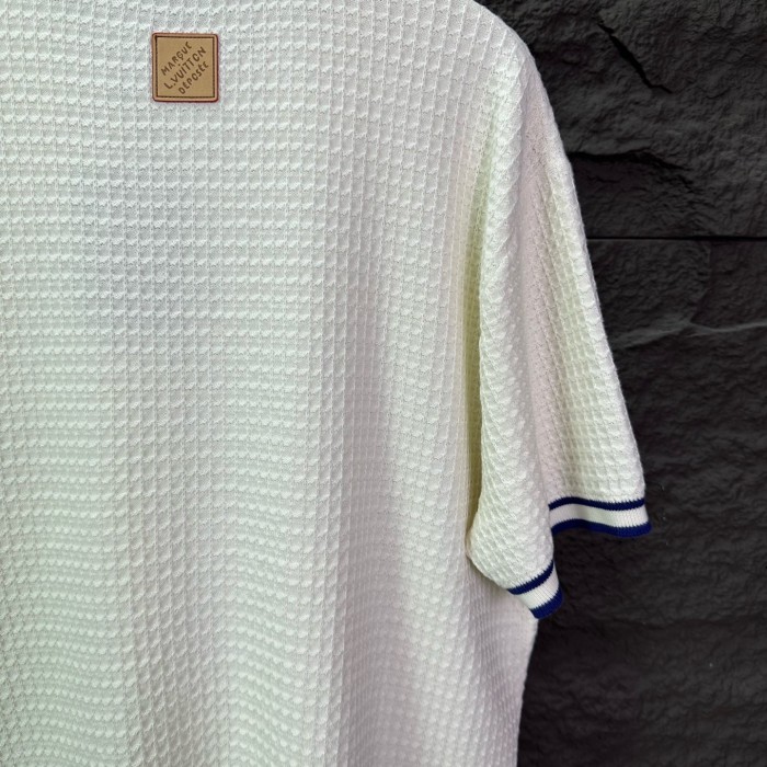 LOUIS VUITTON Shirts Men's White Lapel Moderate