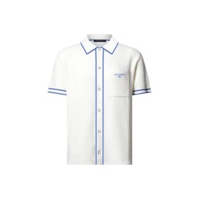 LOUIS VUITTON Shirts Men's White Lapel Moderate