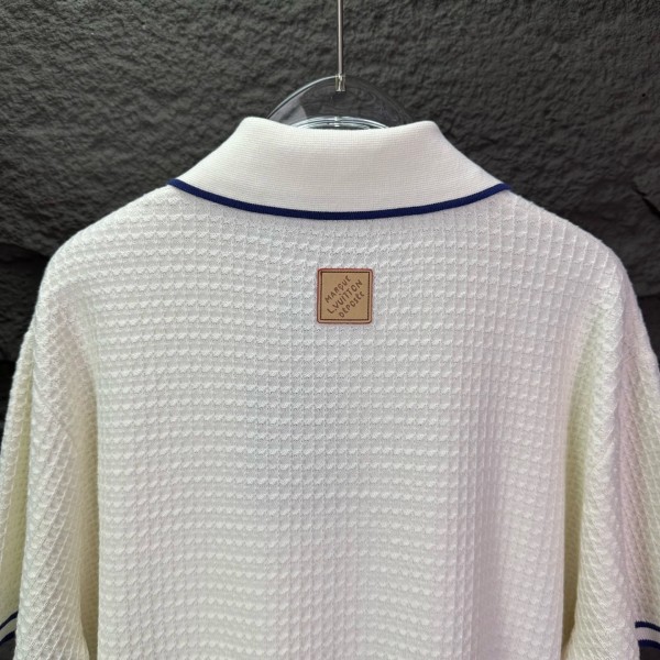 LOUIS VUITTON Shirts Men's White Lapel Moderate