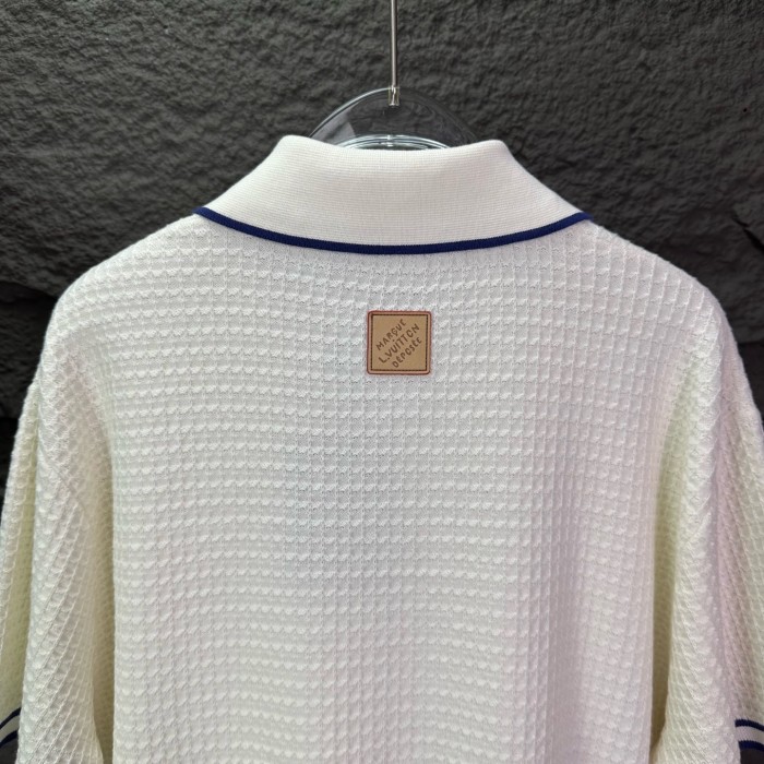 LOUIS VUITTON Shirts Men's White Lapel Moderate