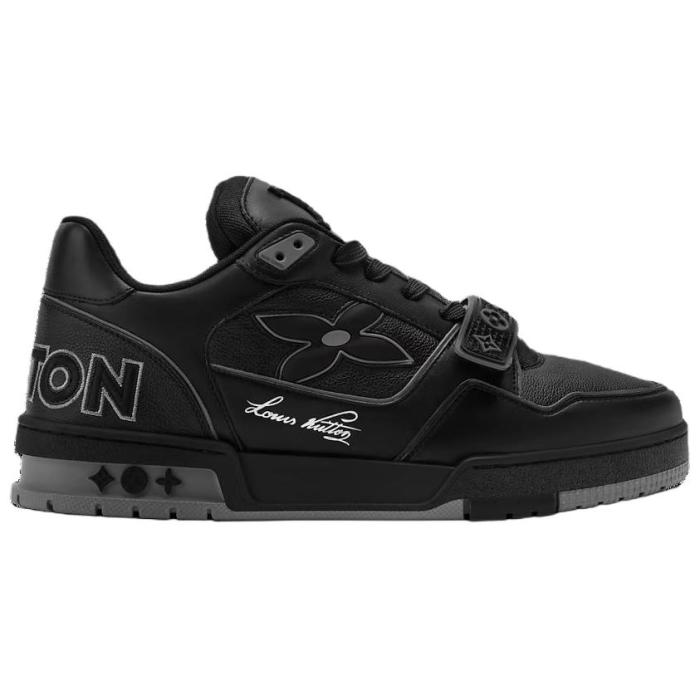 LOUIS VUITTON Trainer Low top Skateboard Shoes Black