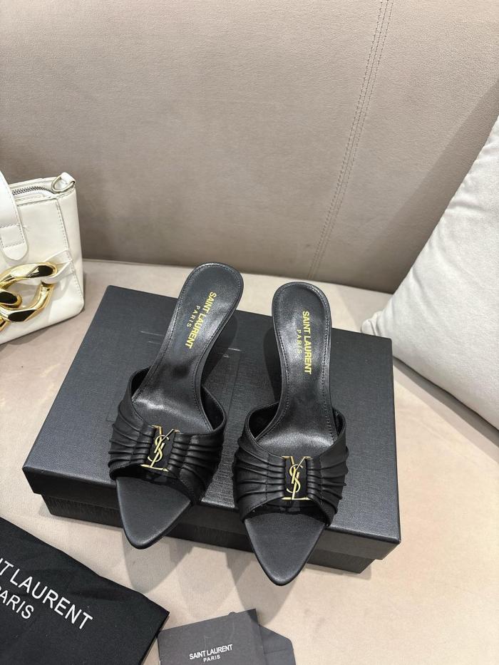 SAINT LAURENT Slide Slippers Women's Black