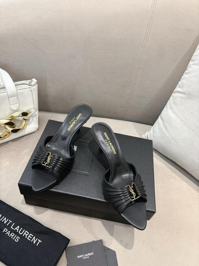 SAINT LAURENT Slide Slippers Women's Black