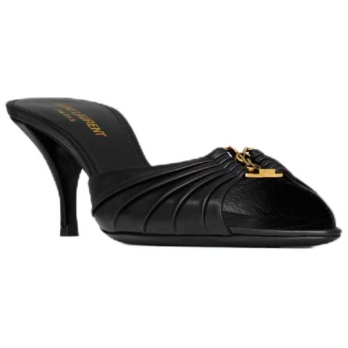SAINT LAURENT Slide Slippers Women's Black