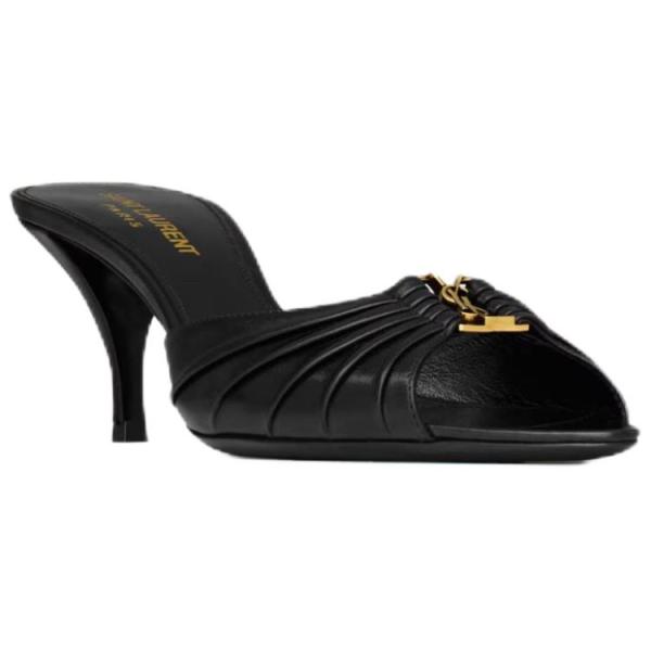 SAINT LAURENT Slide Slippers Women's Black
