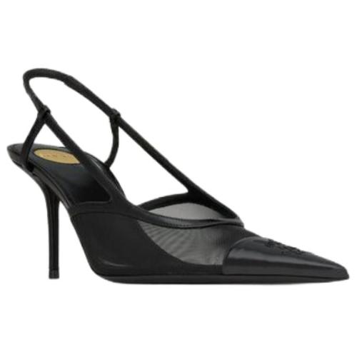 SAINT LAURENT Renee Slim Heel High Heels 7.5cm Women's Black