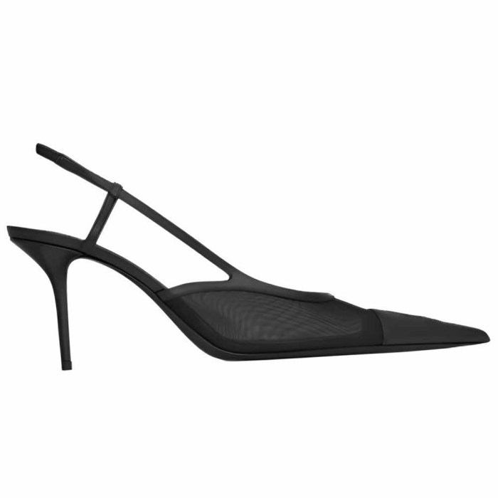 SAINT LAURENT Renee Slim Heel High Heels 7.5cm Women's Black