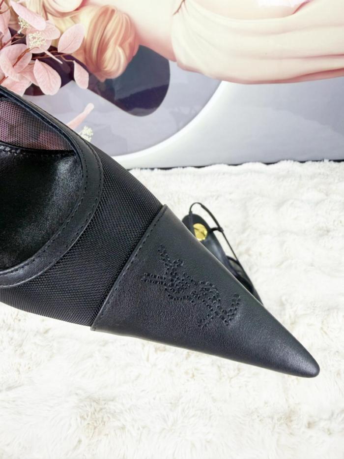 SAINT LAURENT Renee Slim Heel High Heels 7.5cm Women's Black