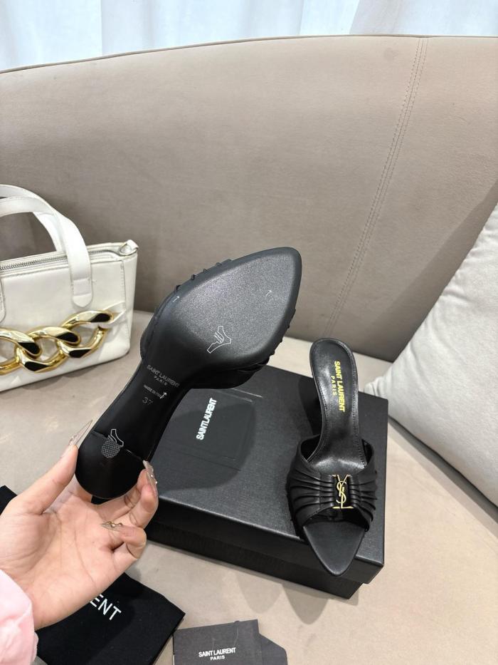 SAINT LAURENT Slide Slippers Women's Black