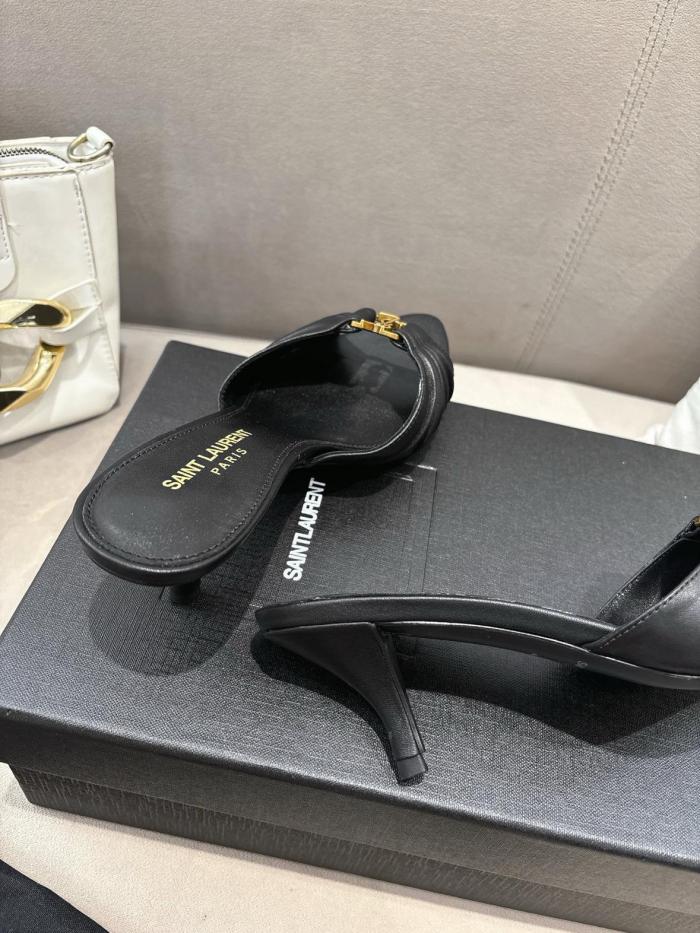 SAINT LAURENT Slide Slippers Women's Black