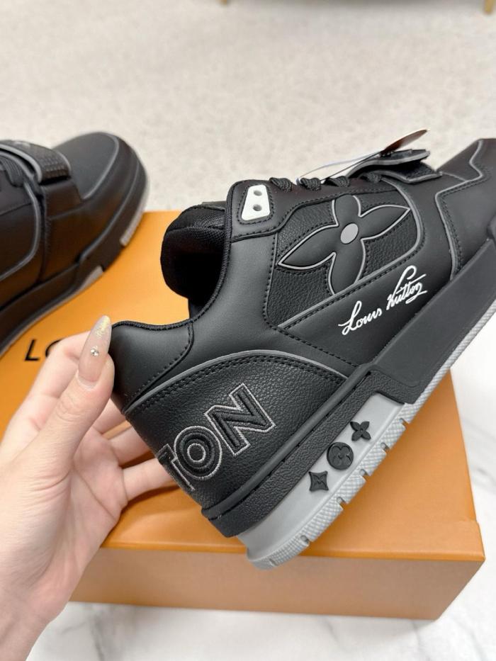 LOUIS VUITTON Trainer Low top Skateboard Shoes Black