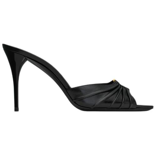 SAINT LAURENT Slide Slippers 9cm Women's Black