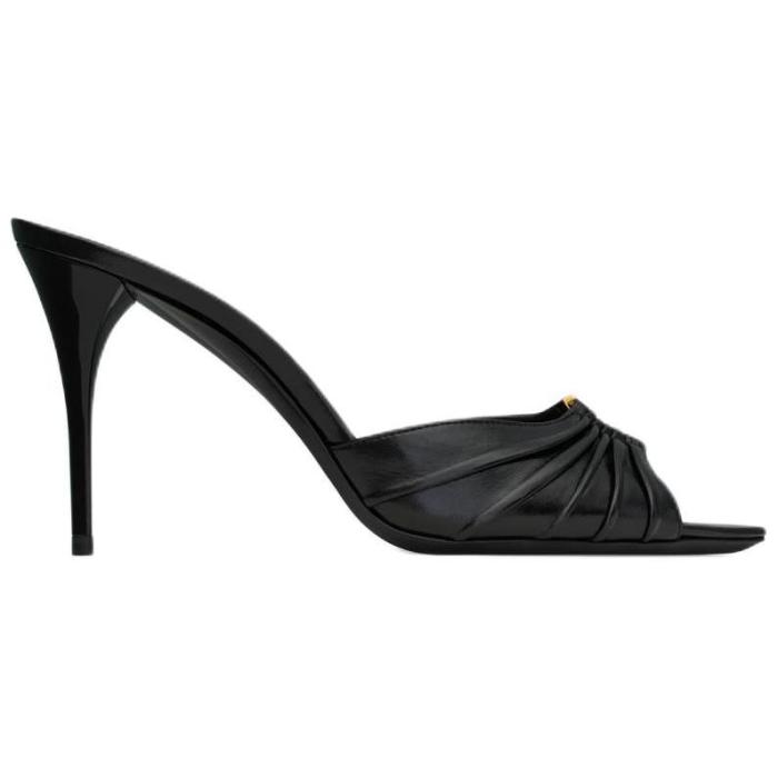 SAINT LAURENT Slide Slippers 9cm Women's Black