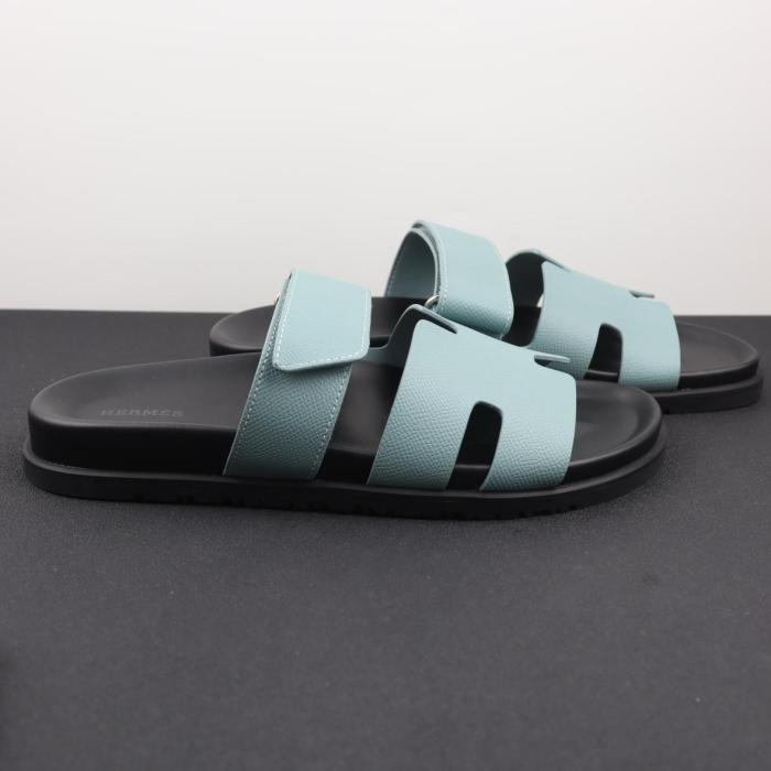HERMES Chypre Slide Slippers Blue