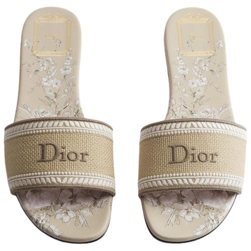 DIOR Dway Slide Slippers Women's Beige