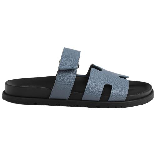 HERMES Chypre Slide Slippers Blue