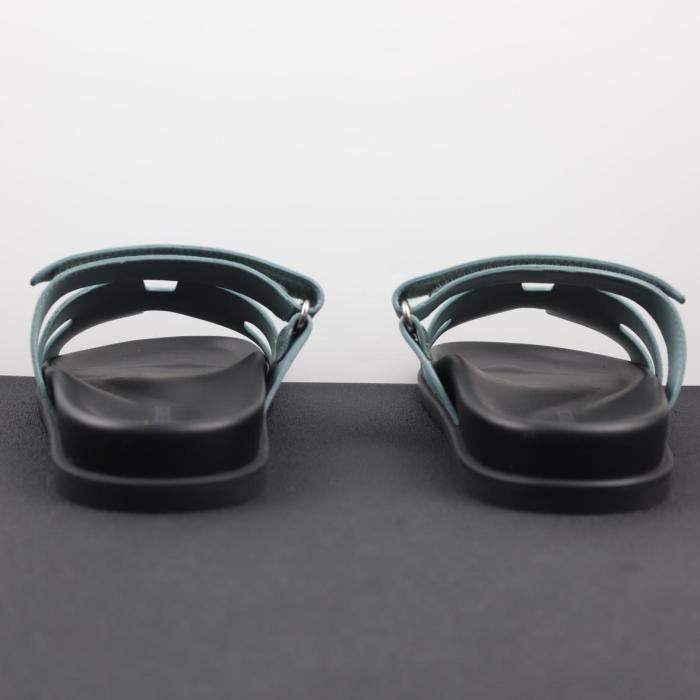HERMES Chypre Slide Slippers Blue