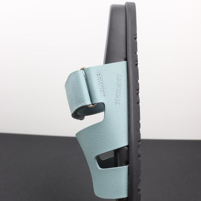 HERMES Chypre Slide Slippers Blue