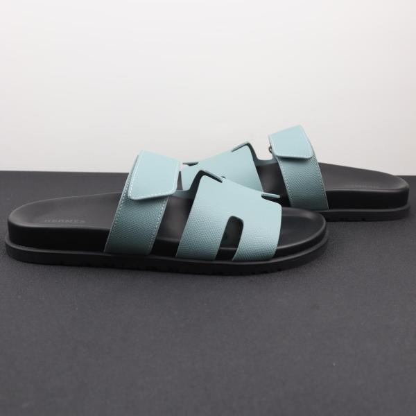 HERMES Chypre Slide Slippers Blue