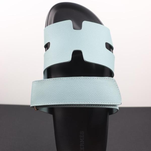 HERMES Chypre Slide Slippers Blue