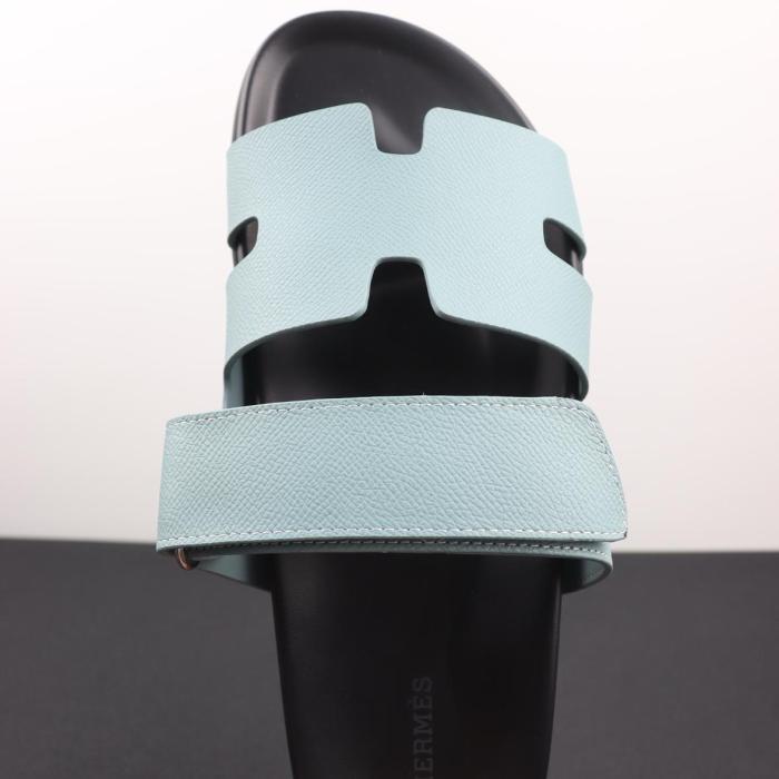 HERMES Chypre Slide Slippers Blue