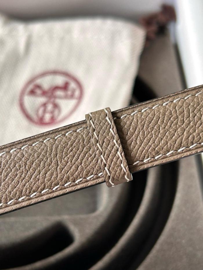 HERMES Kelly Calfskin Leather Belts Women's Width 1.8cm