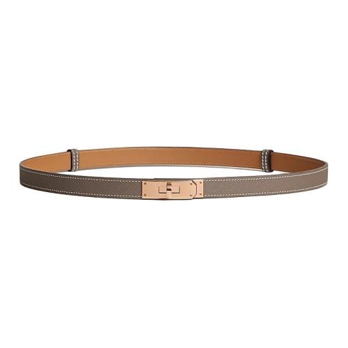 HERMES Kelly Calfskin Leather Belts Women's Width 1.8cm