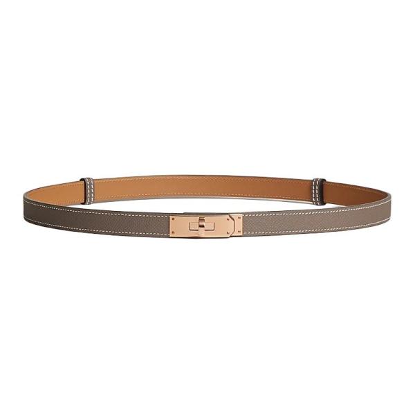 HERMES Kelly Calfskin Leather Belts Women's Width 1.8cm