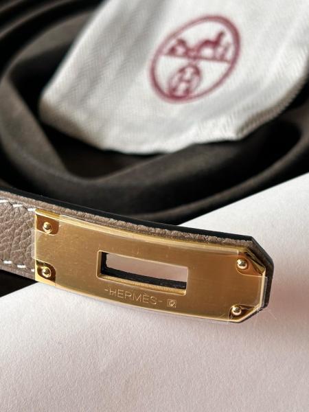 HERMES Kelly Calfskin Leather Belts Women's Width 1.8cm