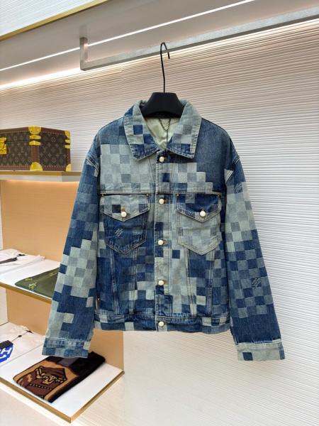 LOUIS VUITTON Damier Damoflage Classic Denim Jacket