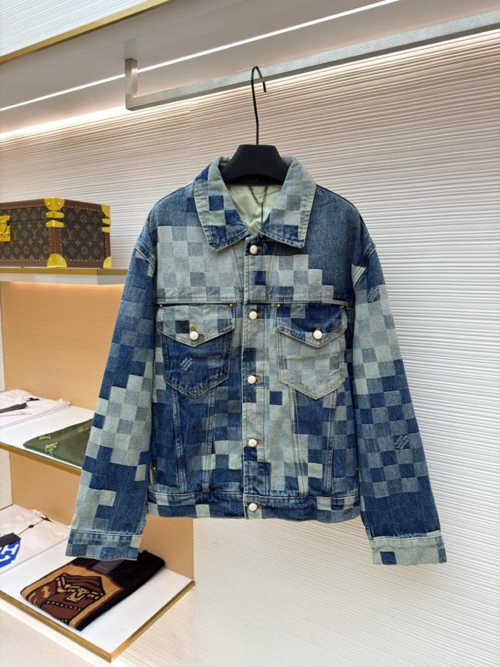 LOUIS VUITTON Damier Damoflage Classic Denim Jacket