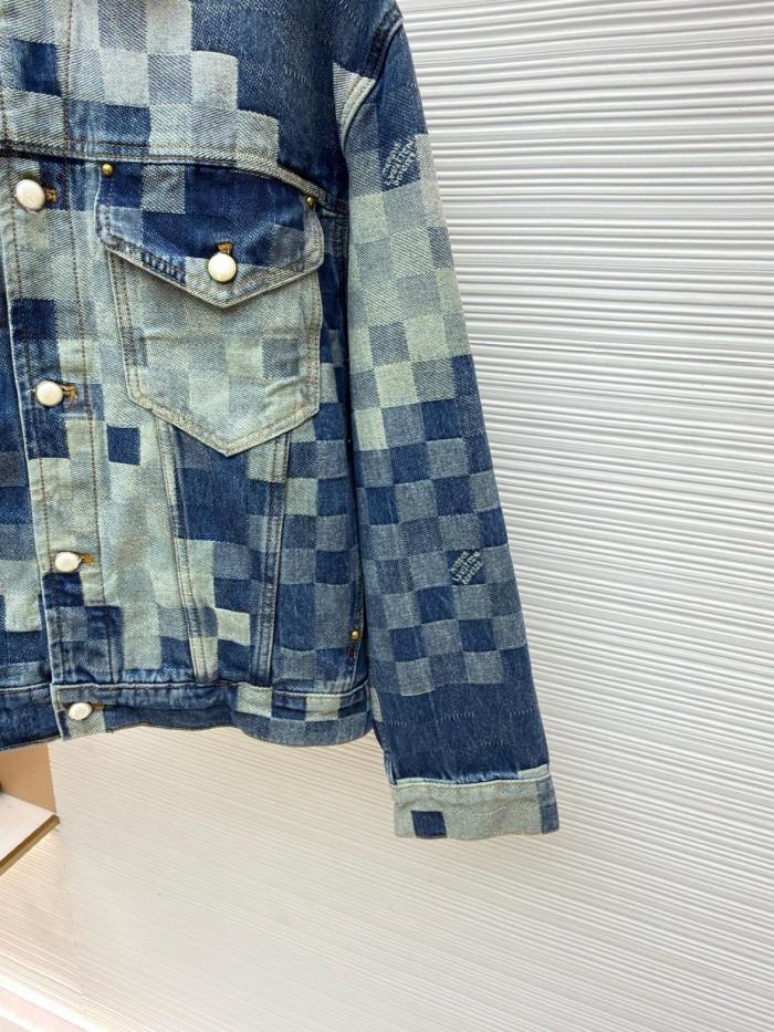 LOUIS VUITTON Damier Damoflage Classic Denim Jacket