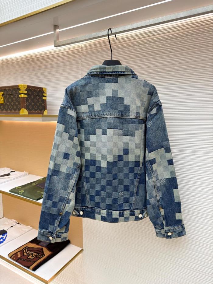 LOUIS VUITTON Damier Damoflage Classic Denim Jacket