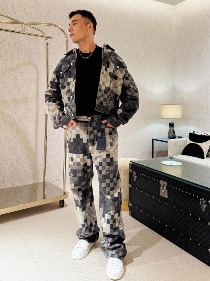 LOUIS VUITTON Lv Damoflage Classic Denim Jacket