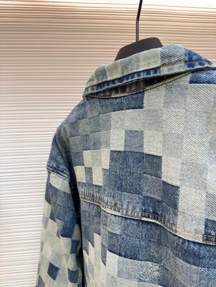 LOUIS VUITTON Damier Damoflage Classic Denim Jacket